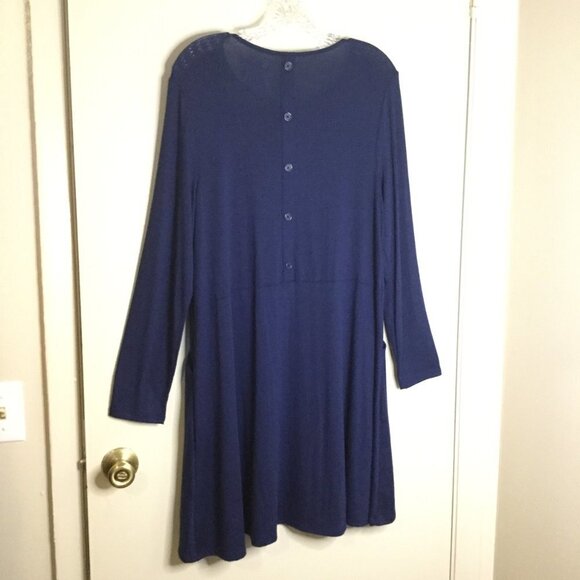 Chico's Navy Blue LIghtweight A-Line Dress - Picture 4 of 7